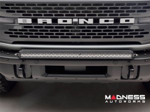 Ford Bronco Lighting Upgrade - Front - Factory Bumper - ZROADZ - Bumper Top Light Bar - w/ 30 Inch Single Row LED Bar